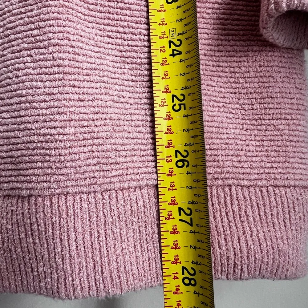 Free People Ottoman tunic Sweater Pink Slouchy ribbed long sleeve oversized S - Image 8