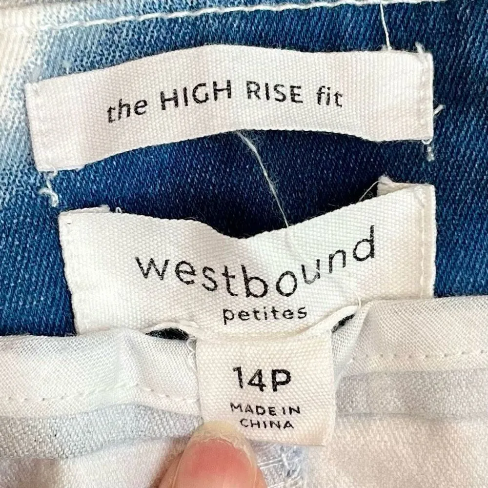 Westbound Petites High Rise Fit Capri Tye Dye Jeans 14P - Image 5
