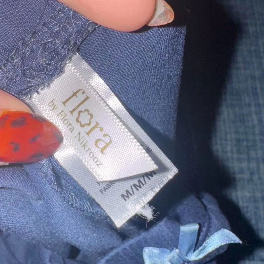 Flora Nikrooz Dark Blue Lace Sleep Shorts - Image 3