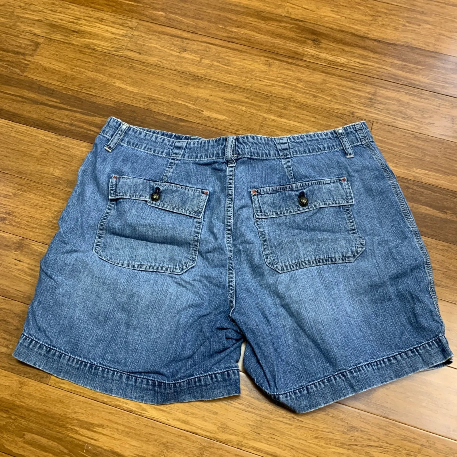 Lauren Ralph Lauren Womens Denim Shorts Size 14 Nautical Anchor Logo Vintage - Image 4