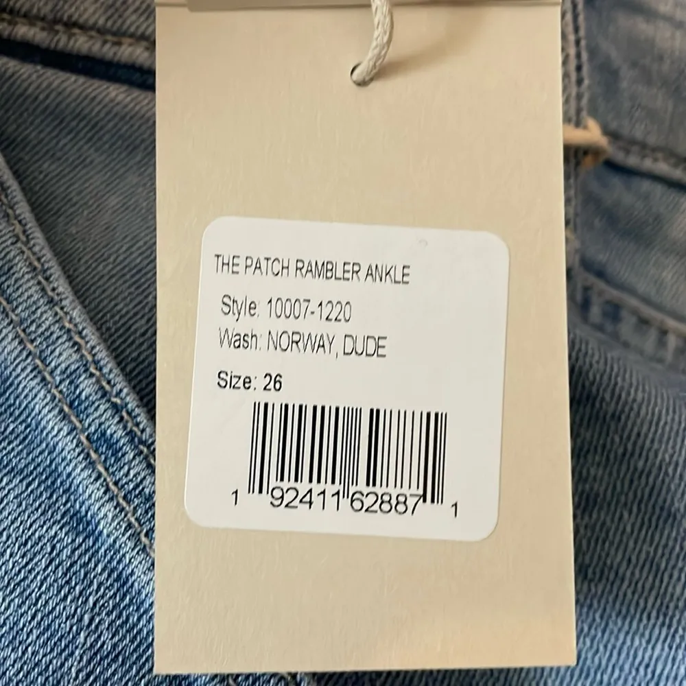 NWT MOTHER Denim The Patch Rambler Ankle Norway Dude Wash Size 26 - Image 9