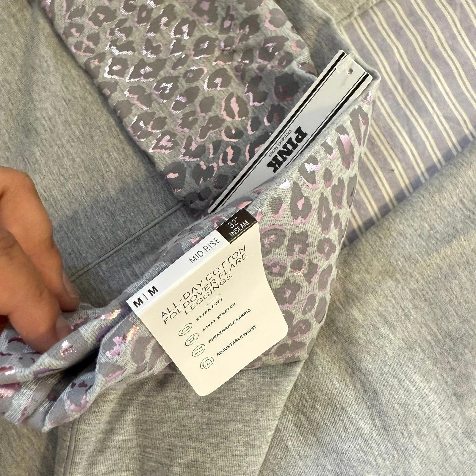 Y2K Victoria's Secret All Day Cotton Foldover Waist Flare Yoga Pants - Image 5