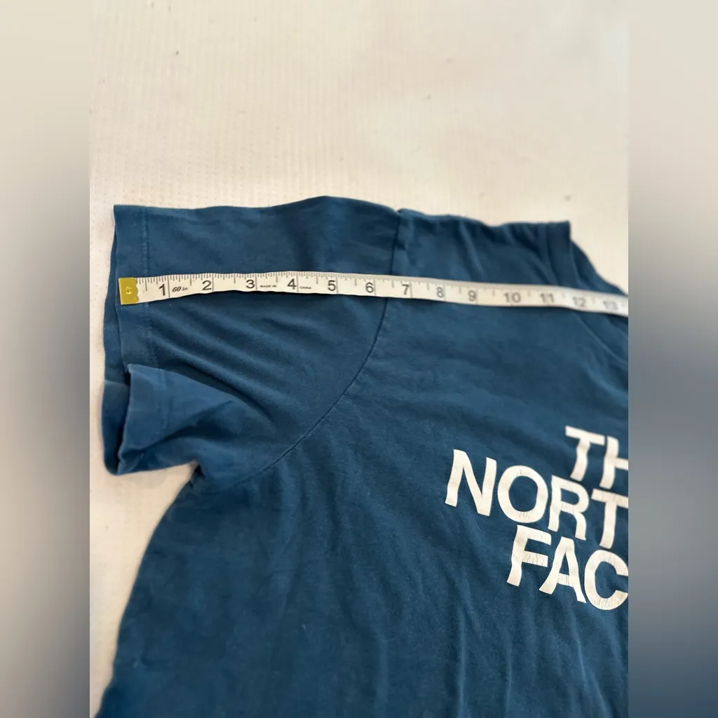 The North Face Womens Sz: L Lightweight Blue w/ White Graphic Logo T-shirt. - Image 5