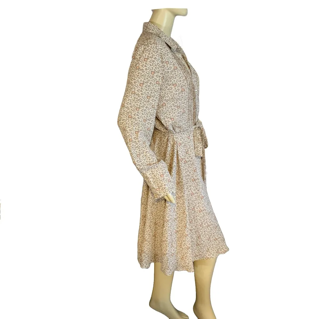 NANETTE LEPORE TAUPE & BLUSH LEOPARD PRINT SHIRT DRESS AND LINER DRESS NWT (10) - Image 3