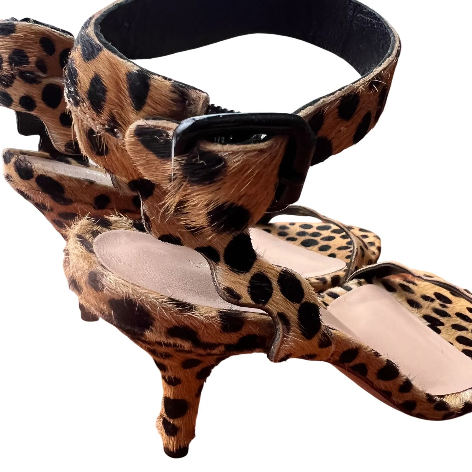 Loeffler Randall Reina Cheetah Ponyhair Heels Size 6.5 - Image 7