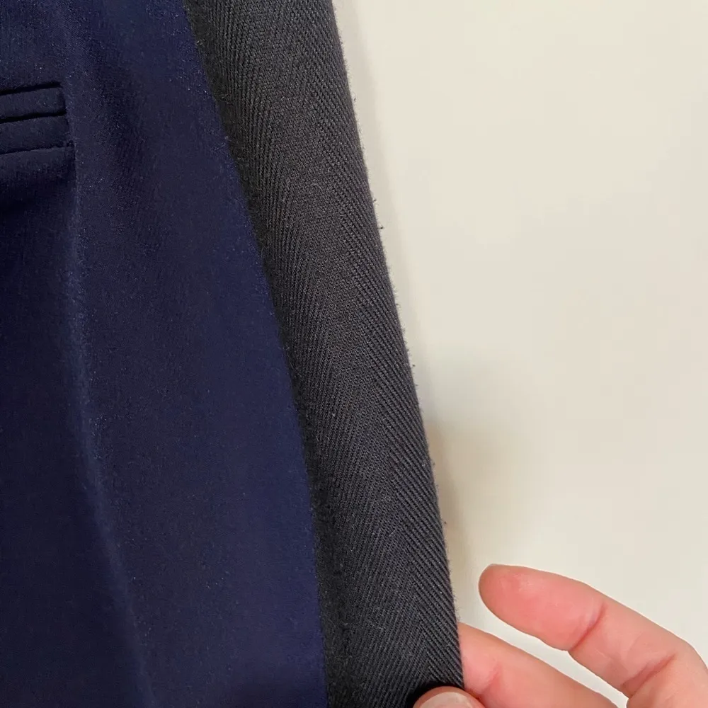 Rebecca Taylor Tuxedo Side Stripe Ankle Crop Ava Techy Pants Size 8 Navy - Image 8