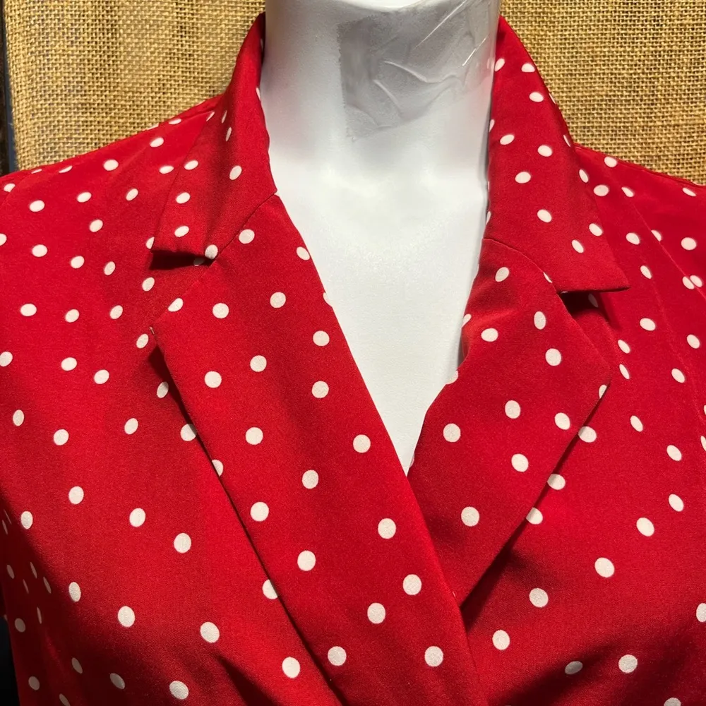 Sugarlips Red Mini Flutter Sleeve Wrap Dress Romper - Image 4