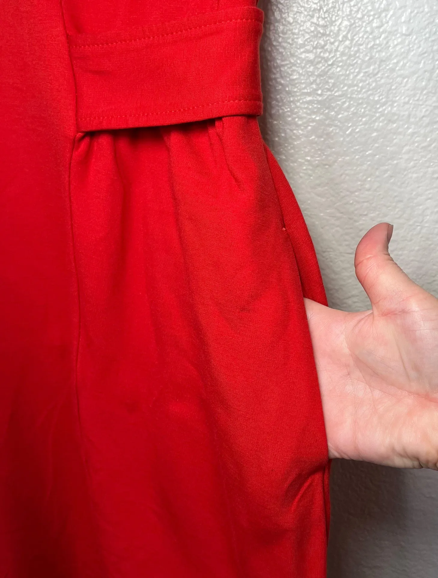 Ruby Red Sleeveless V-Neck Fit and Flare Dress Size S - Image 6