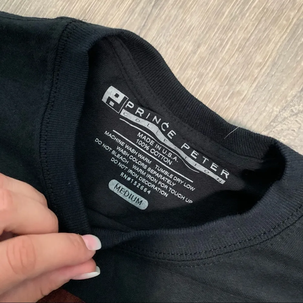 NWOT Prince Peter Black Tshirt Size medium - Image 5