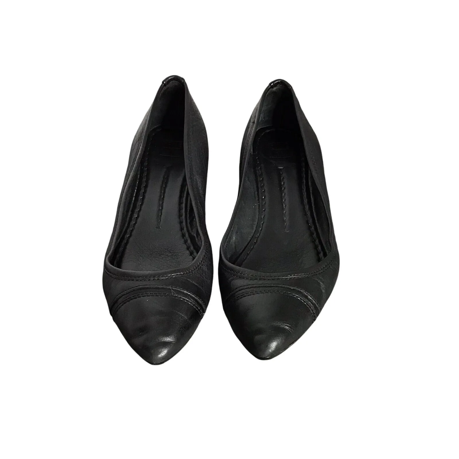 Frye Shoes Woman‎ 8 M Brown Leather Ballet Flats Slip On Pointed Boho Capsule - Image 3