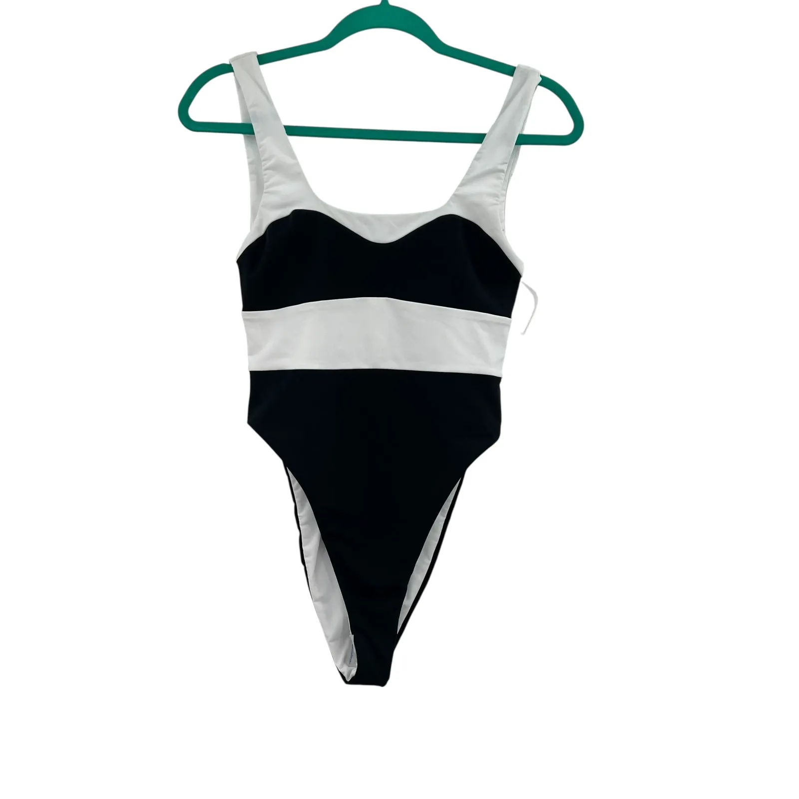 Mara Hoffman Idalia One Piece Swimsuit Colorblock Black White Size Small - Image 3