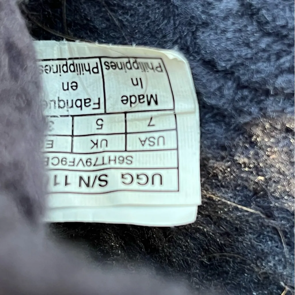 UGG navy blue Fluffy Slippers size 7 slides NWOT - Image 7