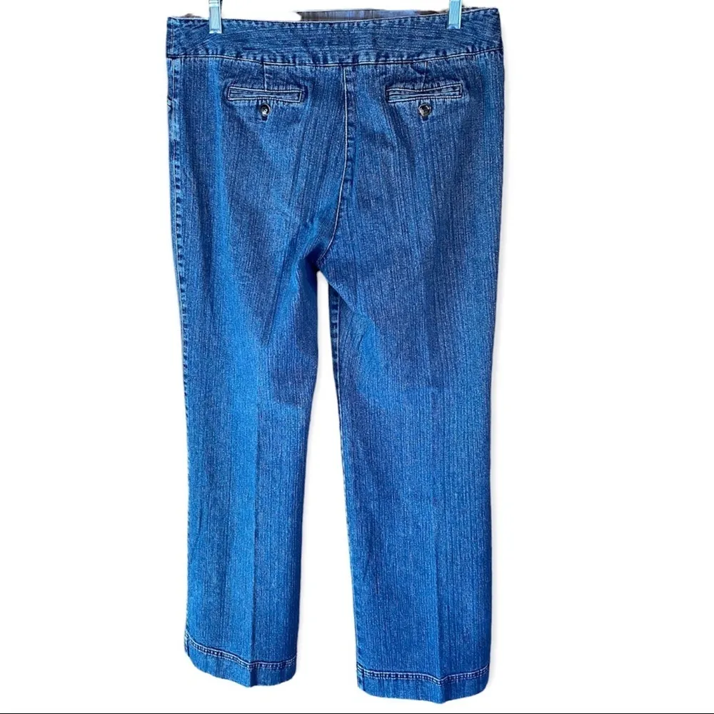 Orvis 4 Pocket Wide Leg Medium Rise Jeans Size 14 - Image 4