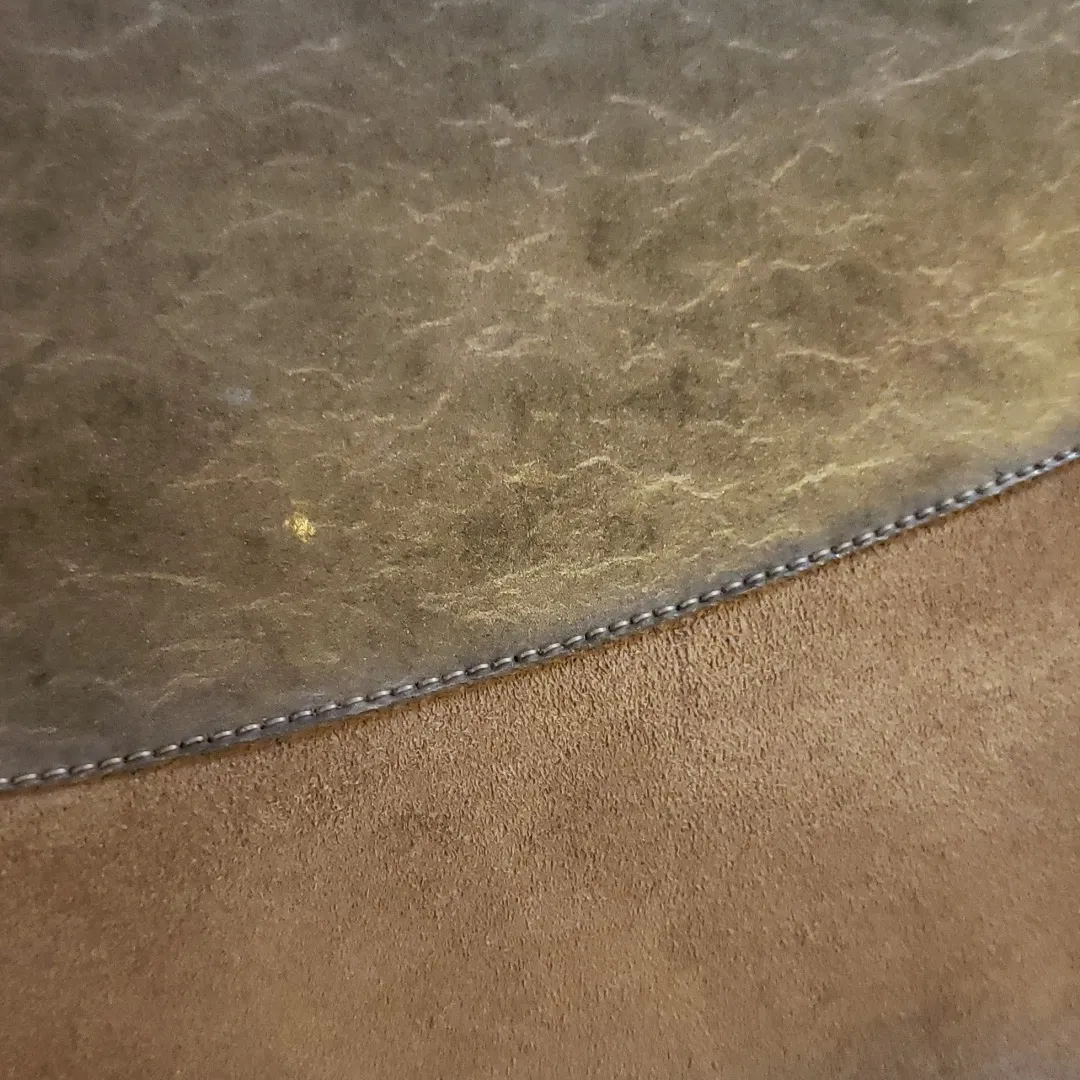 Vintage silver & gray chrome art deco purse with 36" long detachable chain - Image 13