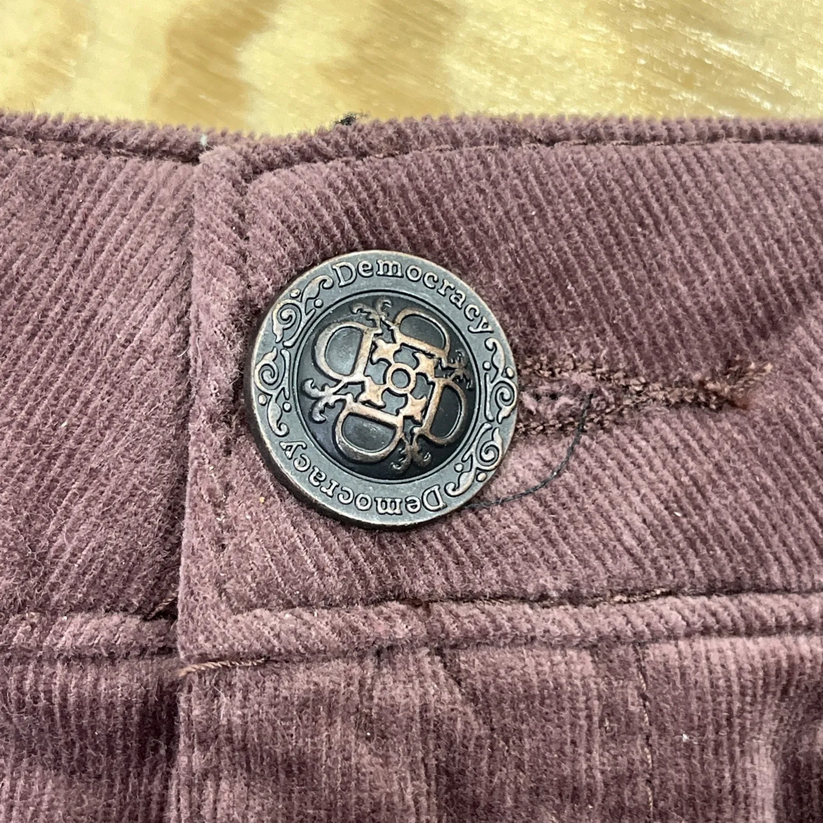 Democracy Ab Solution Corduroy Straight Leg Stretch Trouser 18P Purple Comfort - Image 6