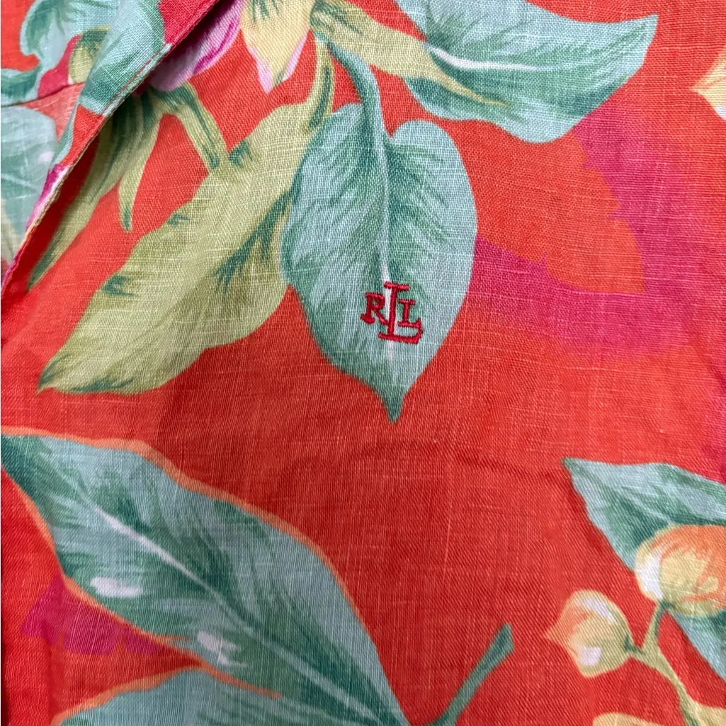Lauren Ralph Lauren Red Floral Blouse - Image 3