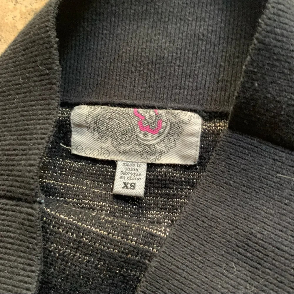 Urban Outfitters Ecote Gold Black Knit Bandage Bodycon Skirt XS - Image 3