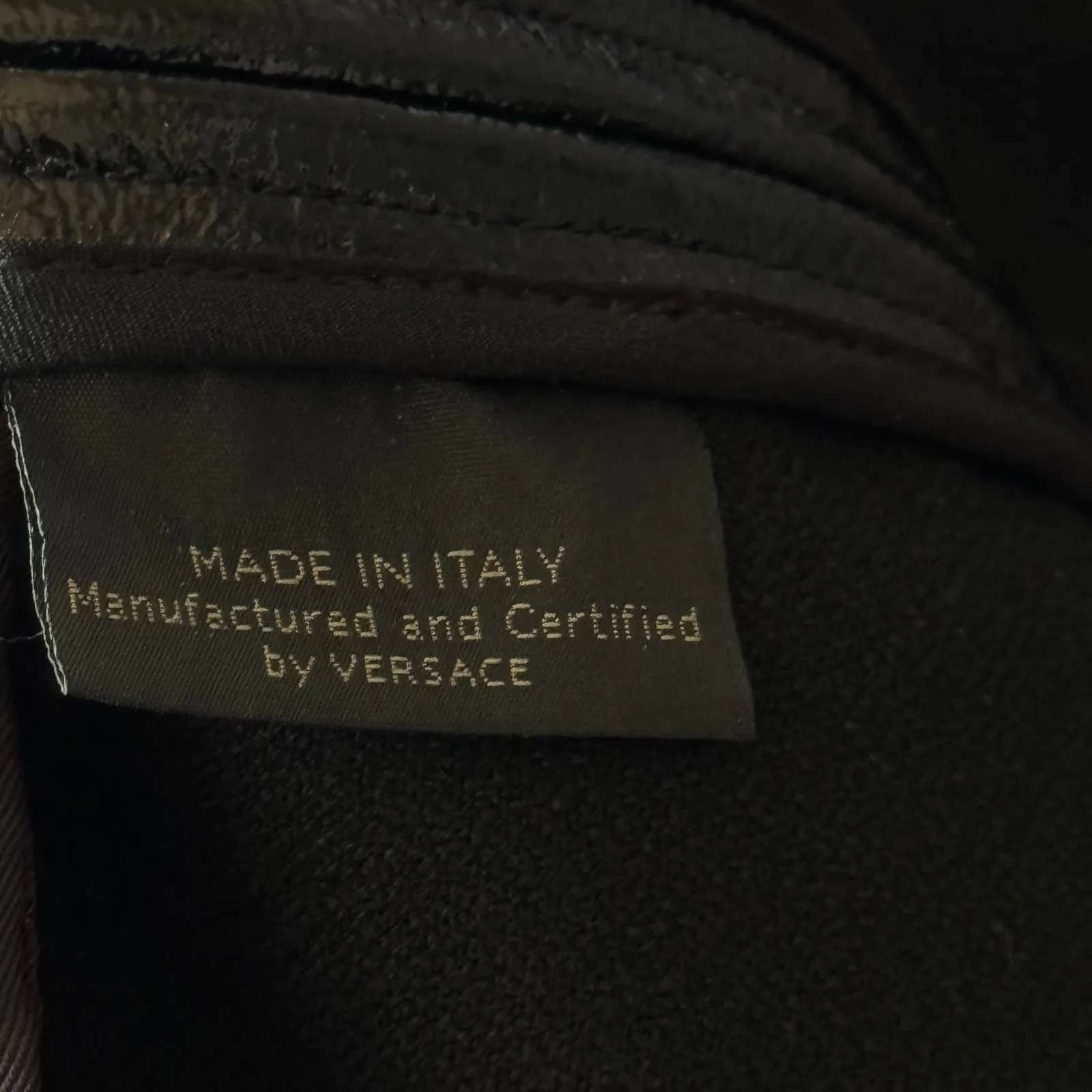Versace Vinyl Midi Skirt Medusa Head Gold Buttons Black IT 40 US 4‎ - Image 14