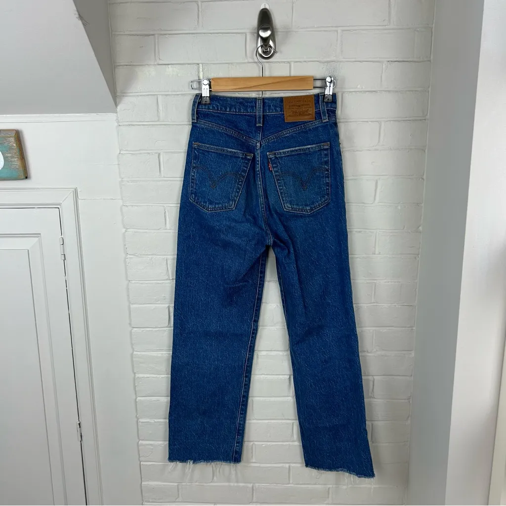 Levi’s Ribcage Straight Ankle Classic Wash Jeans Size 24 - Image 14