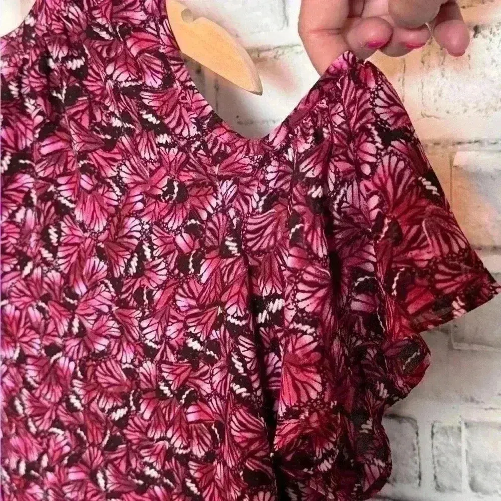 Michael‎ Kors Pink Cold Shoulder Blouse - Image 3