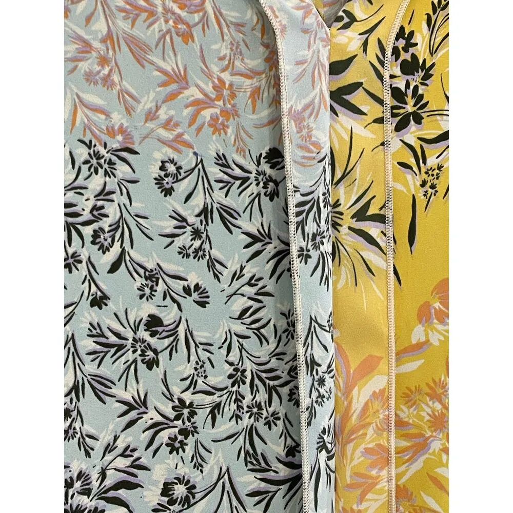 Cabi Golden Glow Split Neck Mixed Floral Sleeveless Tunic Top Medium - Image 2