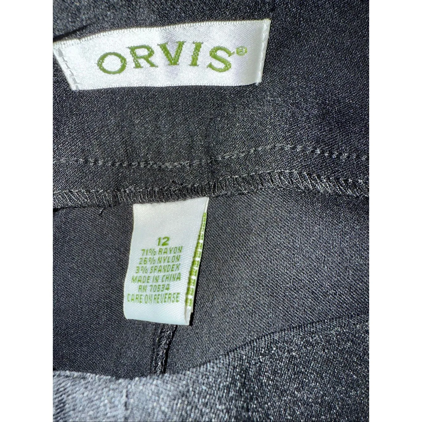 Orvis Black Pull On Pencil Skirt 12 - Image 5
