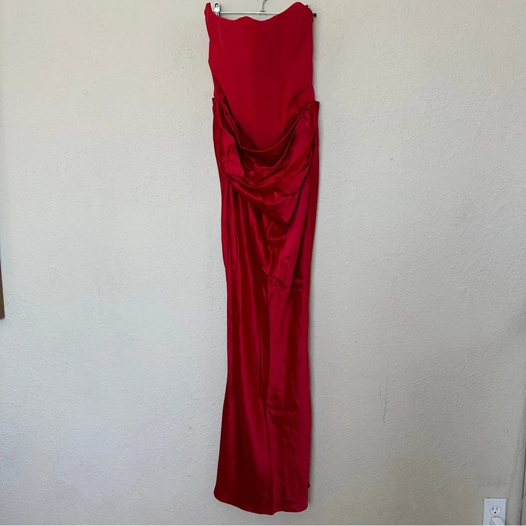 HOUSE OF CB 'Persephone'‎ Scarlet Strapless Corset Maxi Dress NWOT size XS A-C - Image 4