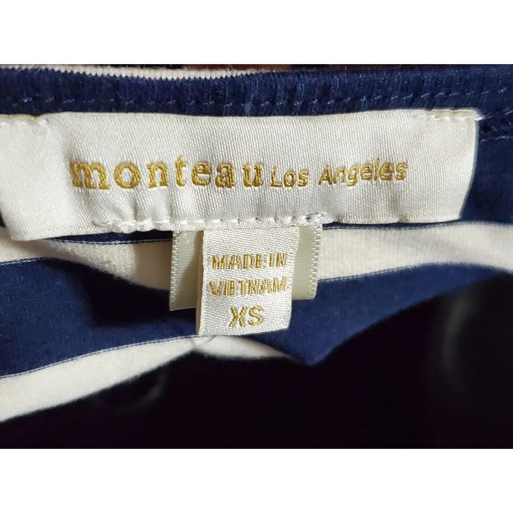 Monteau Los Angeles Women's Blue Cotton V-Neck Sleeveless Casual Romper Size XS - Image 10