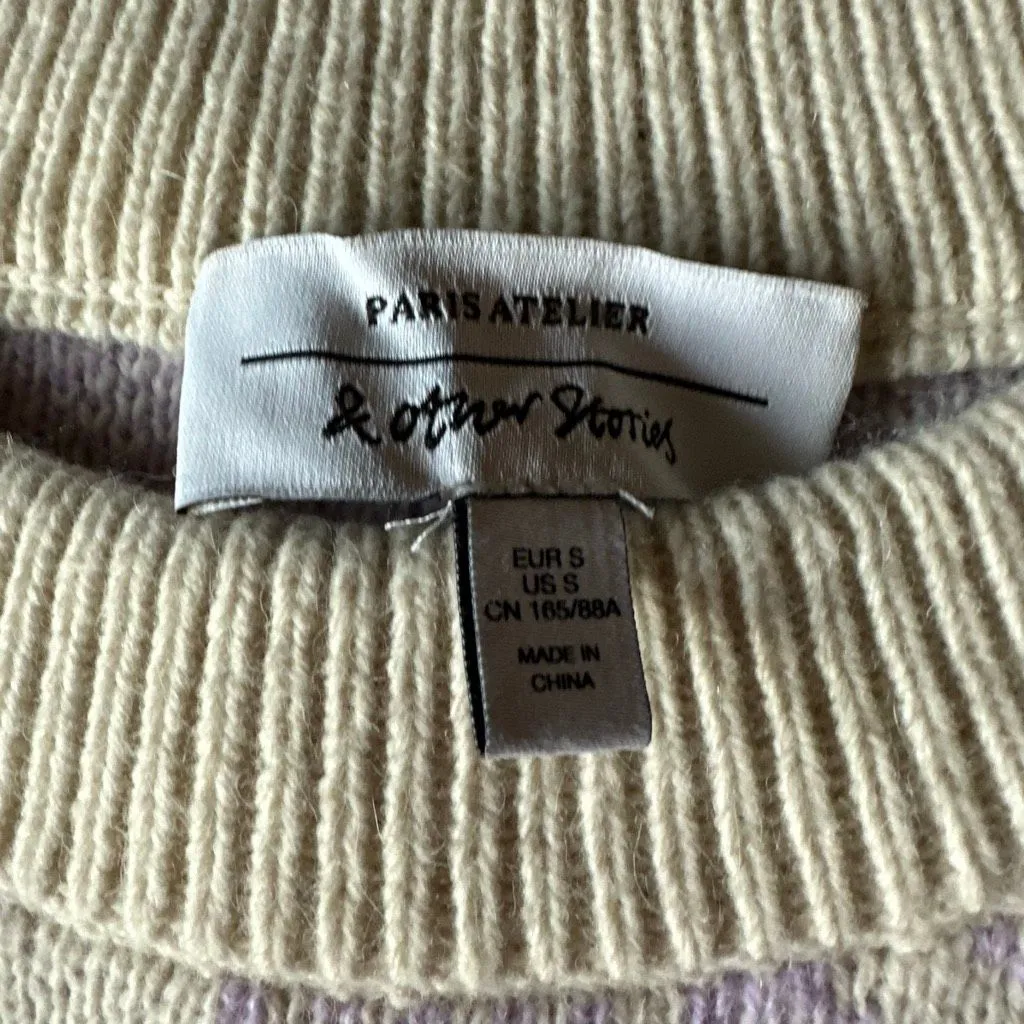 & Other Stories Paisley Jacquard Knitted Sweater small wool alpaca - Image 6