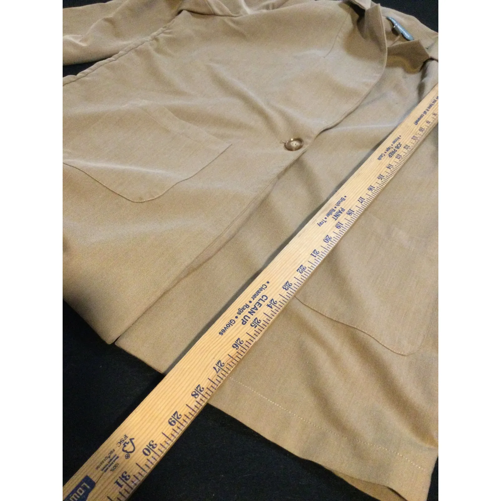 Kate & Mallory Women's Tan Blazer‎ Jacket Single Button Pockets Size M - Image 8