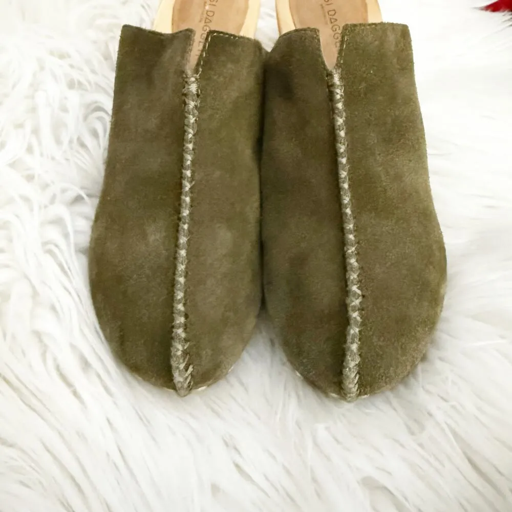 KELSI DAGGER x ANTHROPOLOGIE | Brooklyn Journal Clogs Olive Green Mules | Size 7 - Image 7