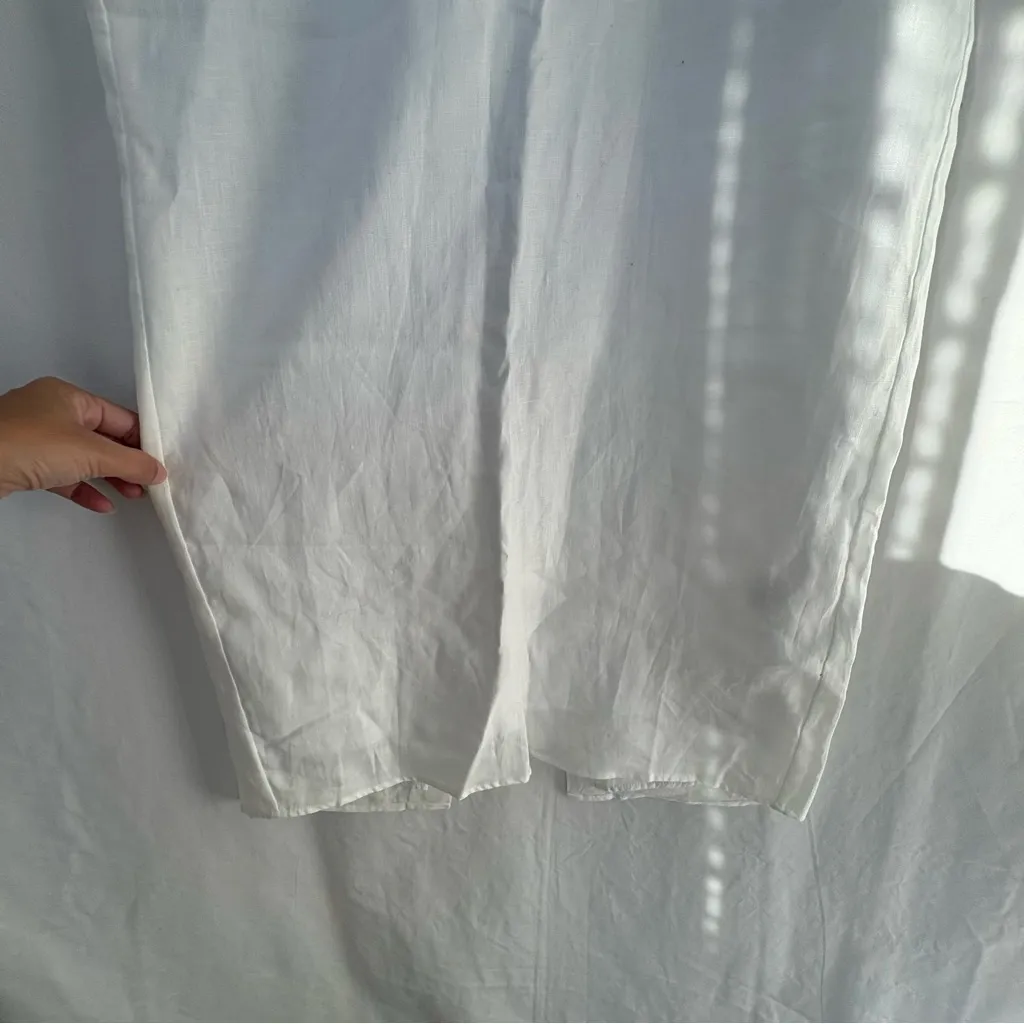 DISSH Roberts line maxi skirt white 100% linen size 4 - Image 5