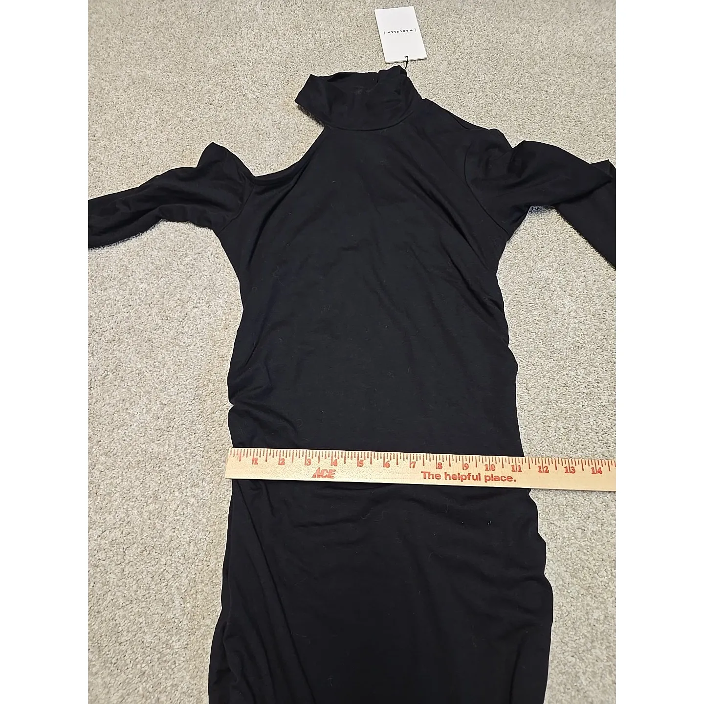 Marcella Shoulder Cutout Fitted Bodycon Midi Sawyer Dress Size S‎ Stretch Gray Size M - Image 8