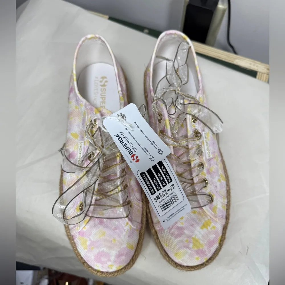 LoveShackFancy x Superga Perky Espadrille Platform Sneakers Sz 8 - Image 9