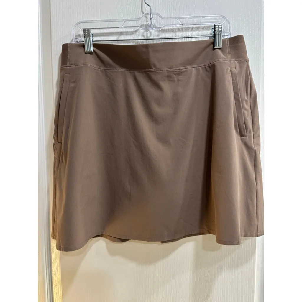 Athleta Brooklyn Heights High Rise Skort Taupe Brown, Size 14 - Image 3