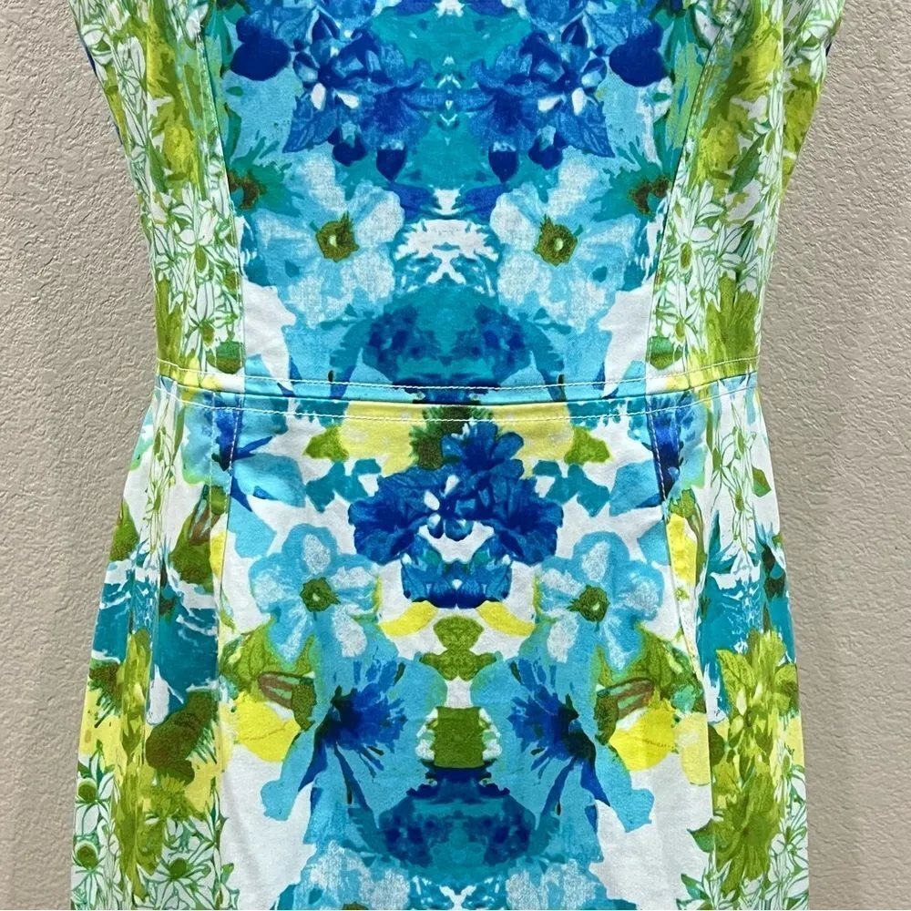 Nine West Floral Watercolor Sheath Dress Size 6 - Image 5