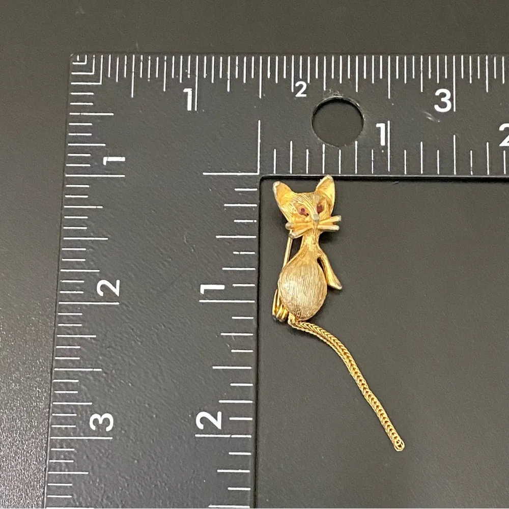 Vintage Unsigned Brushed Gold - Image 9