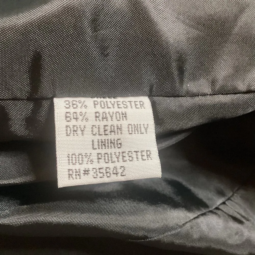 Morgan Miller Tweed Houndstooth Blazer Black Size 8 - Image 7