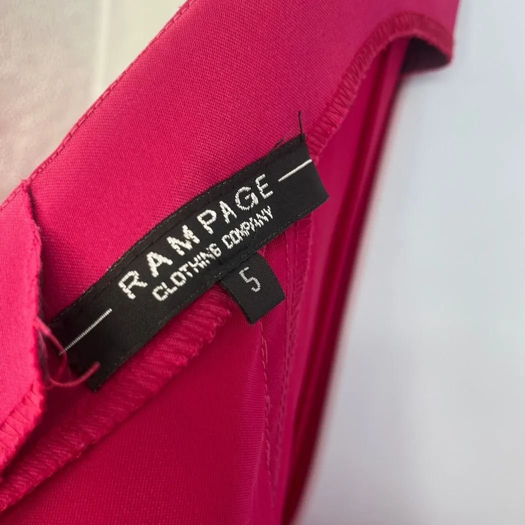 Y2k Rampage One Shoulder Maxi Dress Sz 5 Prom Glam Formal Embellished Satin Bold - Image 12