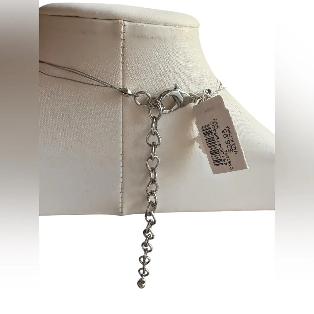 Chico's Silver and Pastel Multi-Bead Necklace - Image 5