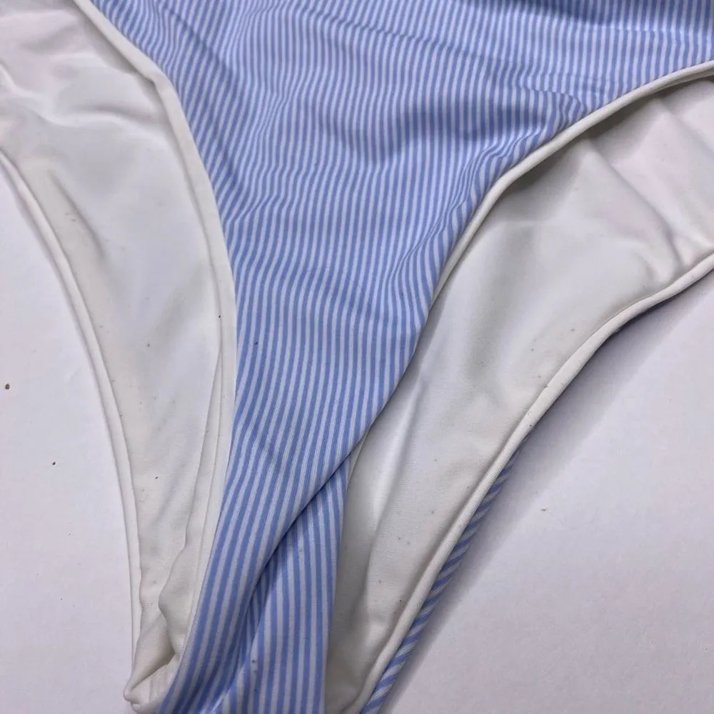 Beach Bunny‎ Lola Pinstripe Bikini Bottom - Image 2