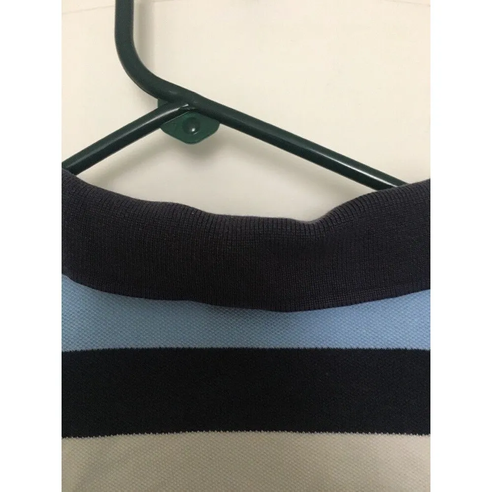 Ralph Lauren Women's Juniors Blue Striped Short Sleeve Polo Shirt Large - Image 8