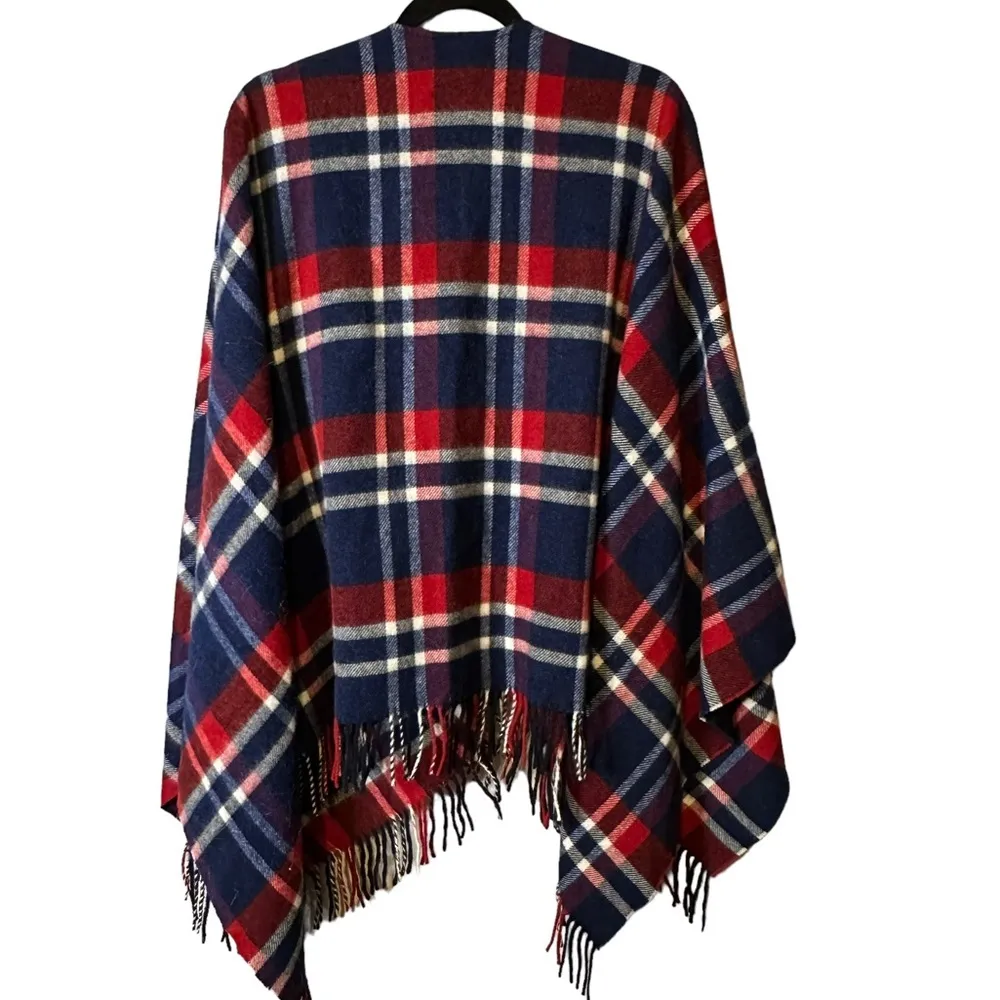 Brooks Brothers‎ Red Fleece 100% Wool Wrap Cape Cardigan Made in England - Image 5