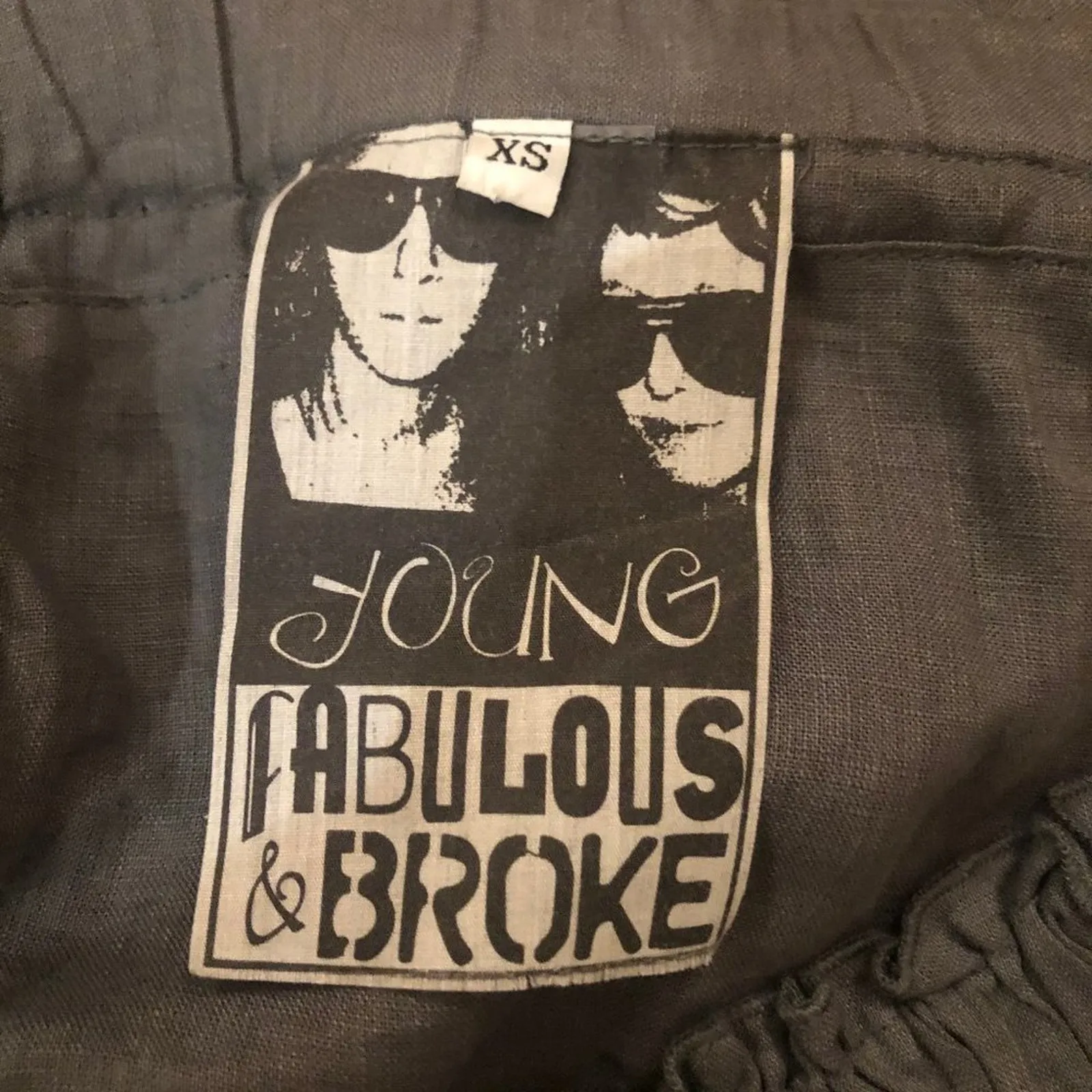 Young Fabulous & Broke Linen Top Olive Green - Image 4