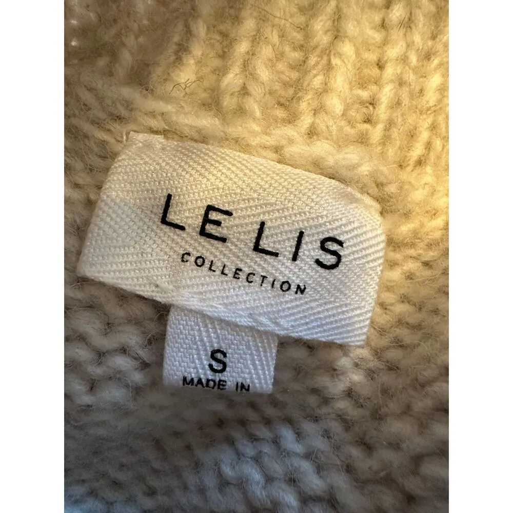 Le Lis Knit Cropped No Sleeve Sweater with Front Slit Size Small - Image 5