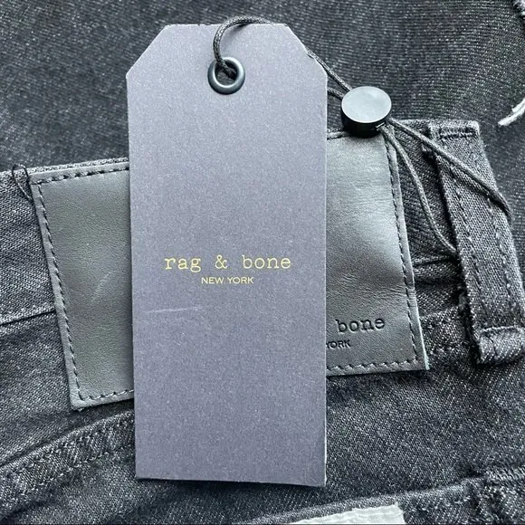 NWT Rag & Bone Maya High Rise Cutoff Jean Shorts Black Wash Denim Size 27 | 4 - Image 12