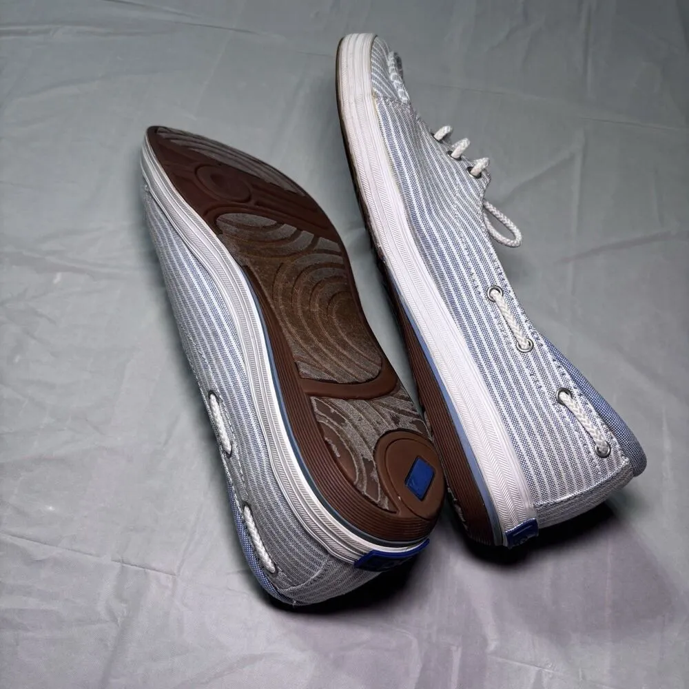 Keds Women's WF51362 Blue White Striped Boat Shoe Slip On Loafer Size 7.5 - Image 6