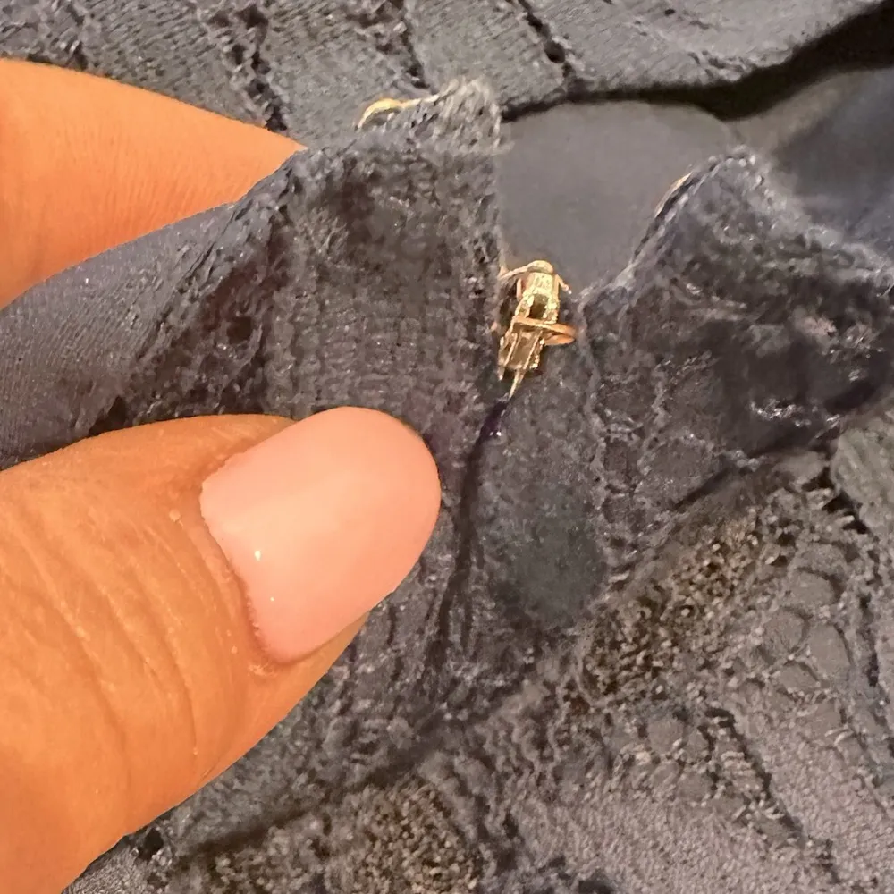 LILLY PULITZER JACKELIN ROMPER TRUE NAVY BLUE FERN GALLERY LACE 10 - Image 5