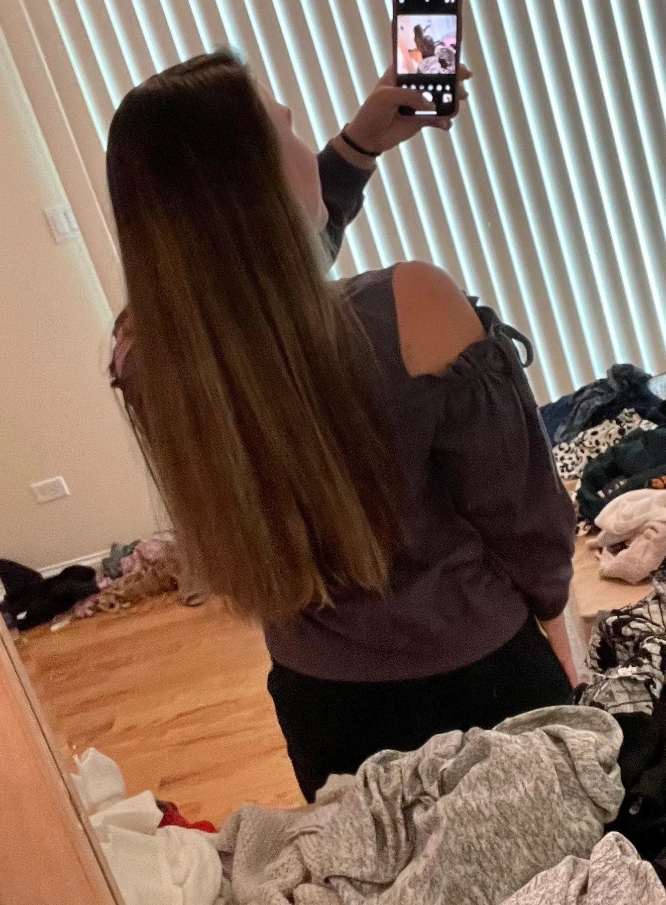 Lush Cold Shoulder Tie Sweater Pullover  - Image 3