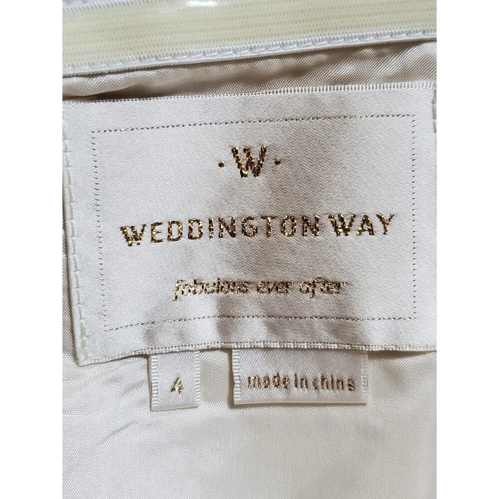 Weddington Way Dress Women Size 4 Strapless Midi A Line Cocktail Party Gold - Image 6